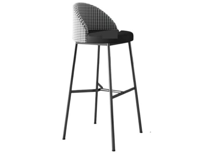 VNCdfhETs Barstuhl 2er Set Barhocker Lederkissen Barstuhl Metall Küche Hochhocker Thekenhocker Barhocker(C,Sitting Height 75CM)