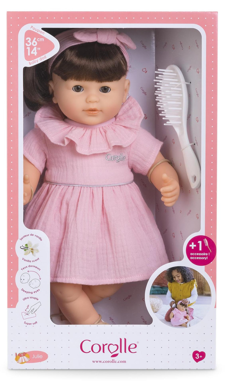 Corolle Populaire Pop Julie - 36 cm - Makkelijk te stylen haar - Vanillegeur