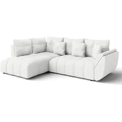 ECKSOFA L Form Corleone Weiß 268/192/96 cm mit Schlaffunktion