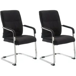 CLP 2er Set Freischwinger XL Anubis Stoff - Farbe: schwarz