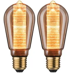 Paulmann 5069 Inner Glow Edition LED Kolben Innenkolben Ringmuster E27 230V 2x230lm 2x4W 1800K Gold