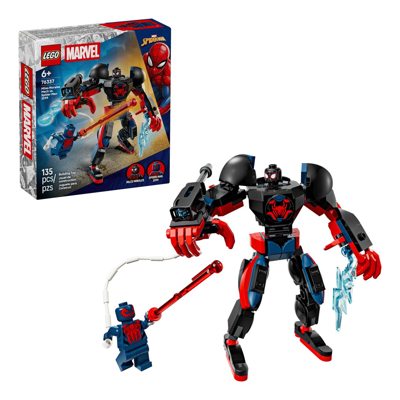 LEGO Marvel 76337 Super Heroes Miles Morales Mech vs. Spider-Man 2099