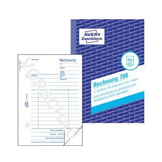 AVERY Zweckform Rechnung Formularbuch 706