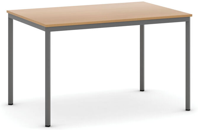 B2B Partner Esstisch BASIC, 120x80 cm, dunkelgraues Metallgestell, Buche