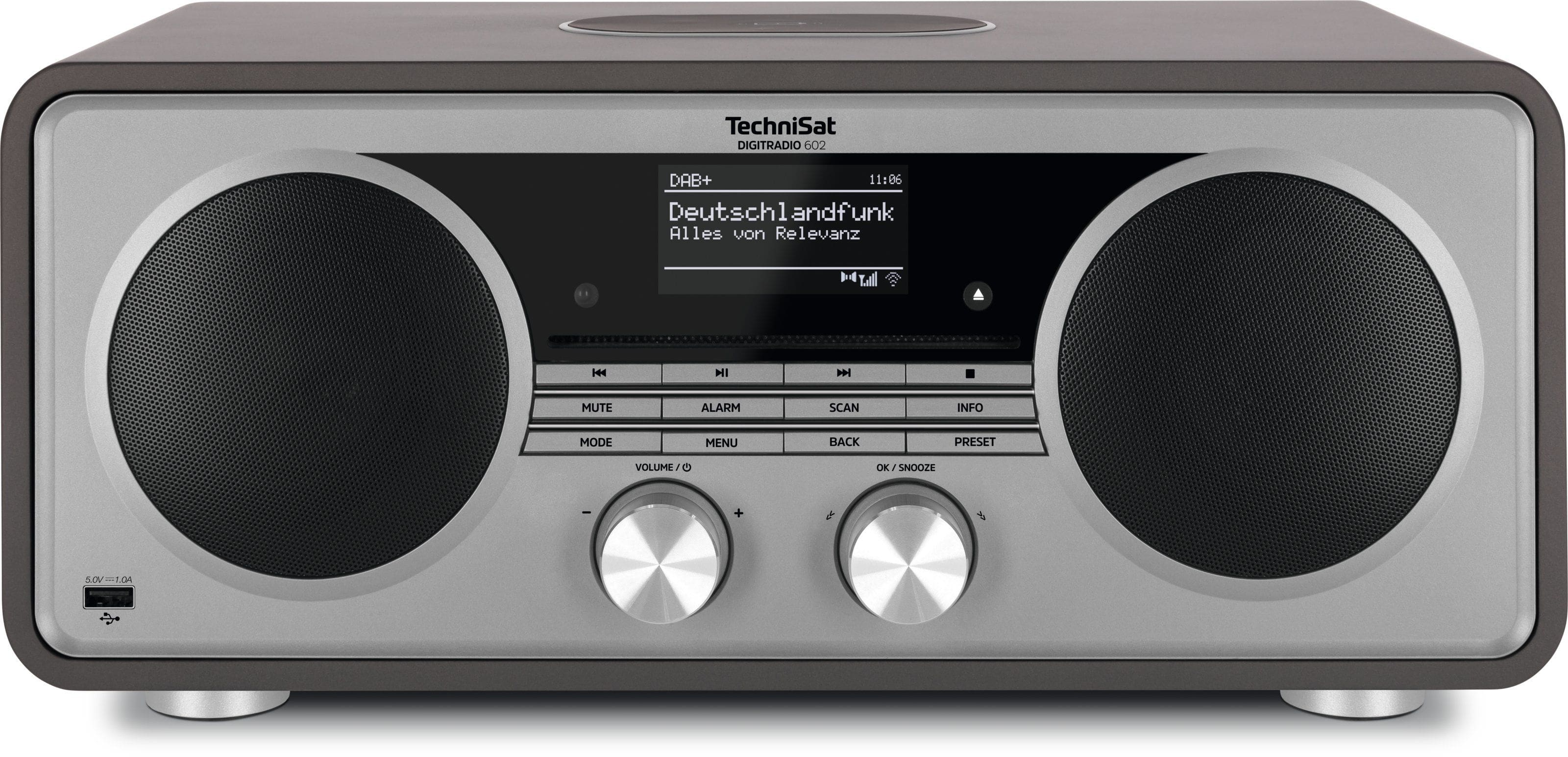 TechniSat DigitRadio 602 DAB+/UKW Internetradio Bluetooth (Anthrazit/Silber) 0000/3987