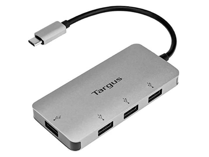Targus USB-C naar 4-poorts USB-A Hub, Grijs (ACH226EU)