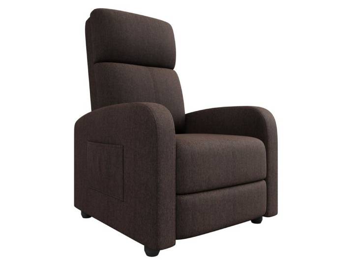 Ensemble 2 canapés inclinables individuels ergonomiques réglage manuel larges accoudoirs salon home cinéma marron