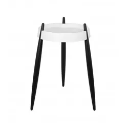 Zafferano Couchtisch LIOLÀ h67cm Weiß - Esche schwarz