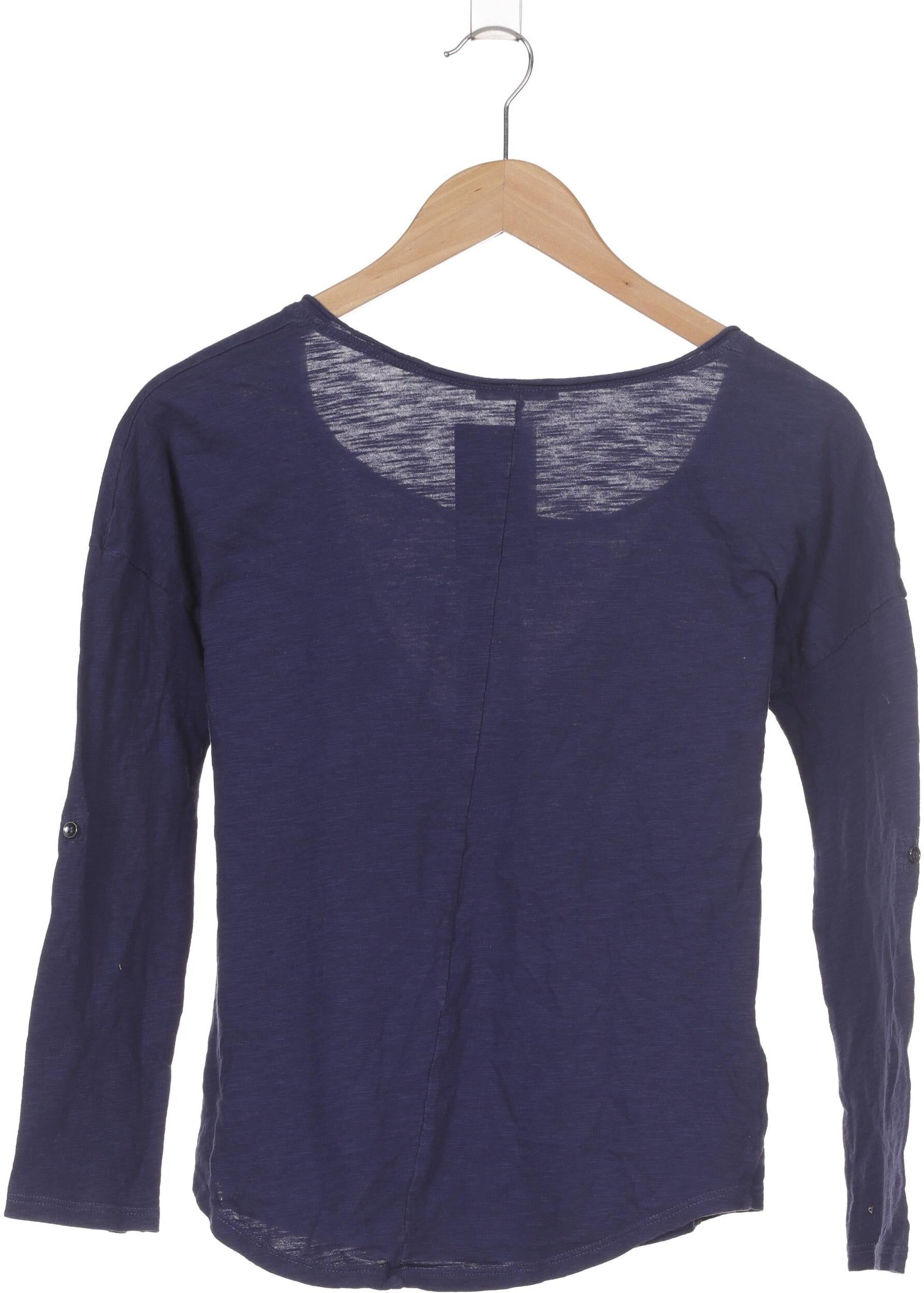 Promod Damen Langarmshirt, Blau, Gr. S, Baumwolle - Second Hand