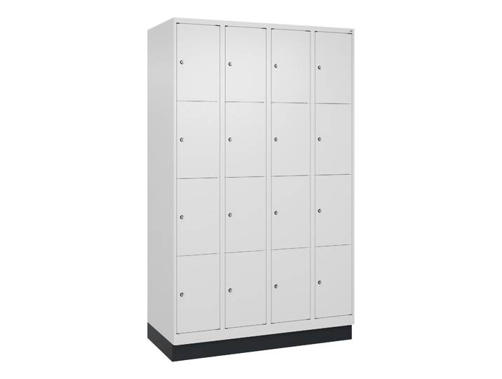 Wardrobe C+P Classic PLUS, White, with 16 doors, with key, New Robust - ideal for offices and reception areas