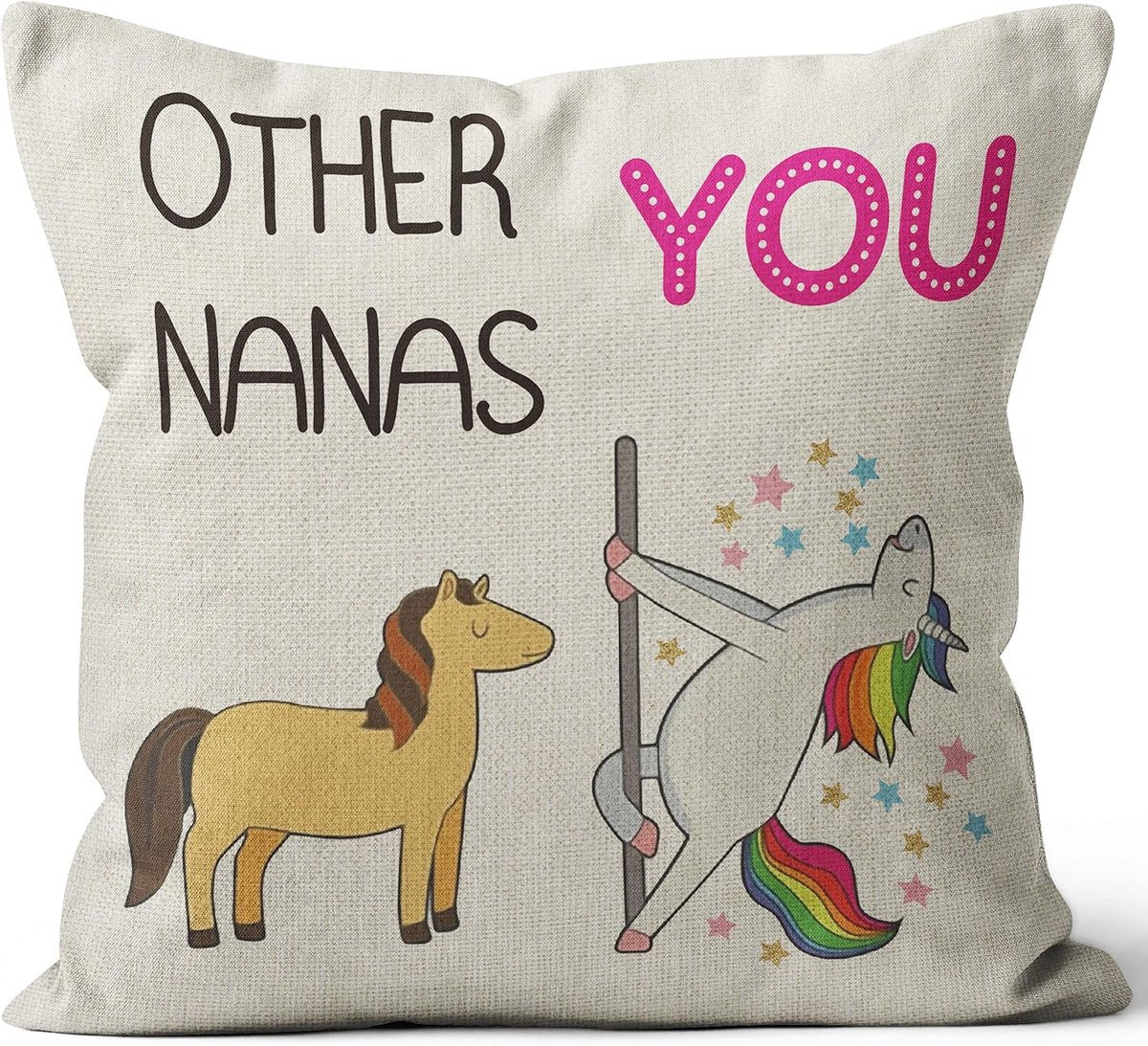 Grappige kussensloop voor oma als cadeau