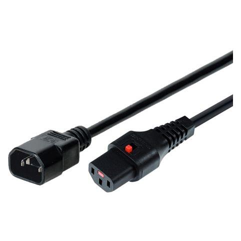 EFB Elektronik EFB Kaltgeräteverl. C14 180°-C13 180°,IEC Lock,0.5m,3x1.00mm (0.50 m) (EK601SW.0,5)