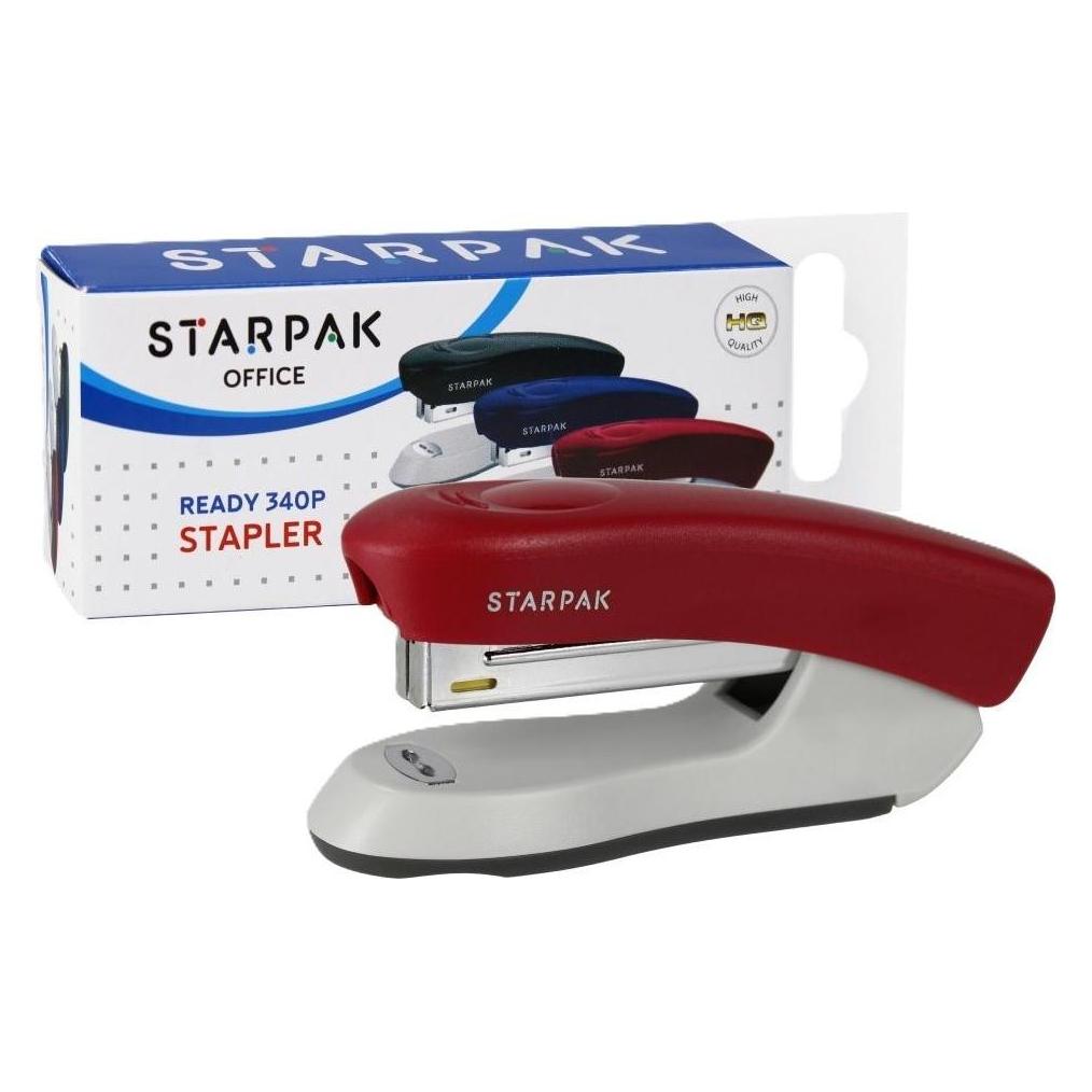 Starpak Ready STK-340 P Heftgerät, Burgunderrot (12 Blätter) (47333670)