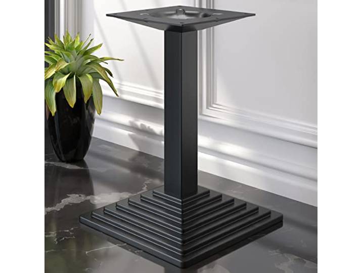 GGMMÖBEL Pyramide Tischgestell Bodenplatte: 41 x 41 cm Gesamthöhe: 76 cm Schwarz Bistro Esstischgestell
