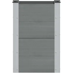 vidaXL, Hochbeet, Hochbeet Grau 50 x 30 x 72 cm WPC und Aluminium