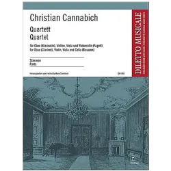 Quartett für Oboe (Klarinette), Violine, Viola und Violoncello (Fagott), Stimmen, Fachbücher von Christian Cannabich