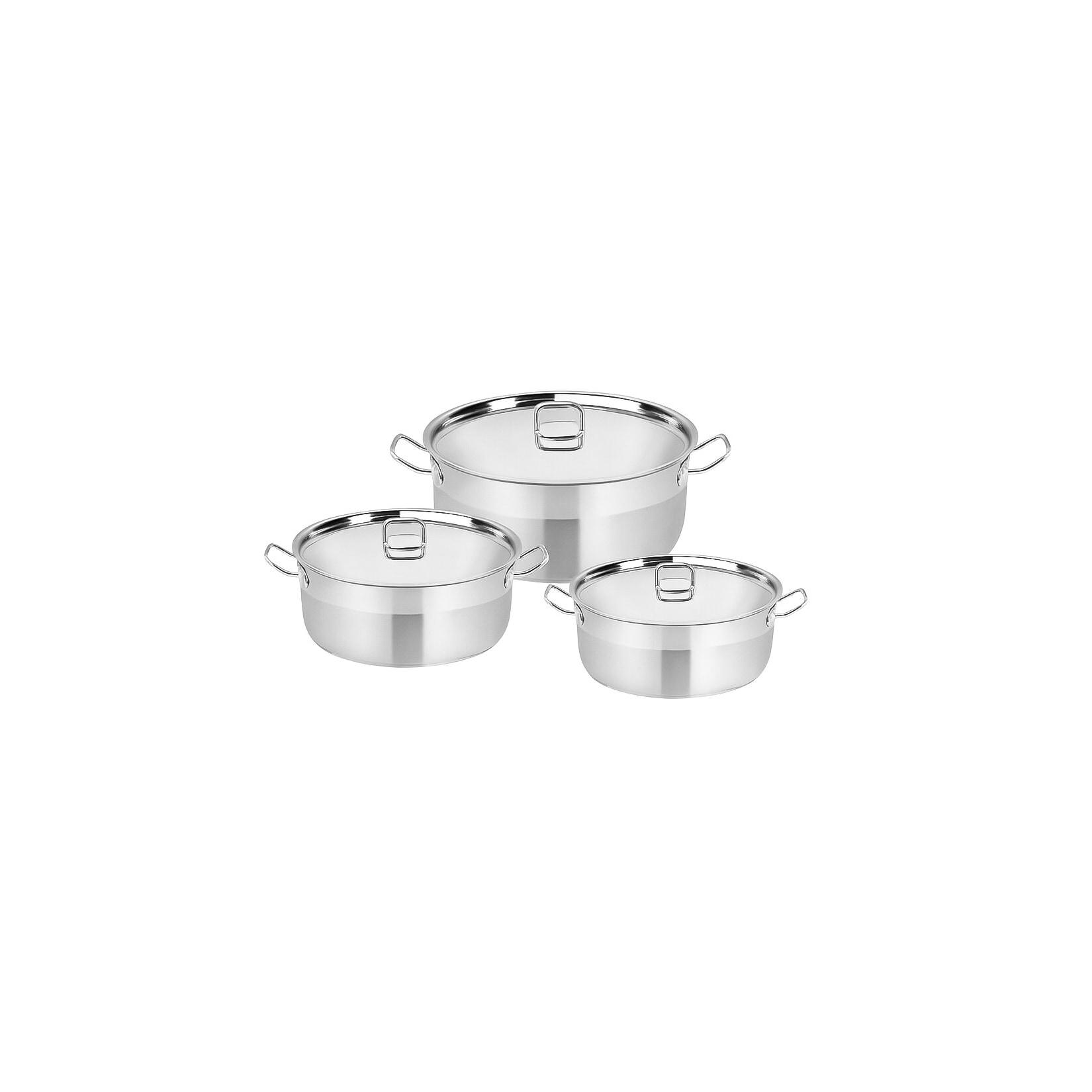 Vitalia 6-teiliges Edelstahl-Kochtopfset - 3 Töpfe mit Deckel