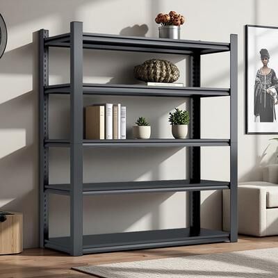 ZWYO HOSIMU "78""H 5-Tier Heavy Duty Metal Shelving Unit, 2000LBS Capacity Adjustable Garage Storage Rack, Shelving with Scratch Protection"