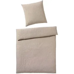 Elegante Casual Bettwäsche »Breeze« Sand 7038-07 Bettwäsche 135x200 cm / 80x80 cm