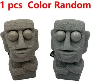 Perfect Picks Market Moai Stress Relief Squeeze Toy Slow Rising Soft Squishy Desk Toy 1pcs Color Random