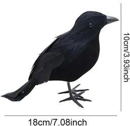 Inspired Living Realistic Artificial Crows 6 Piece Halloween Crow Decorations crow A 1pc