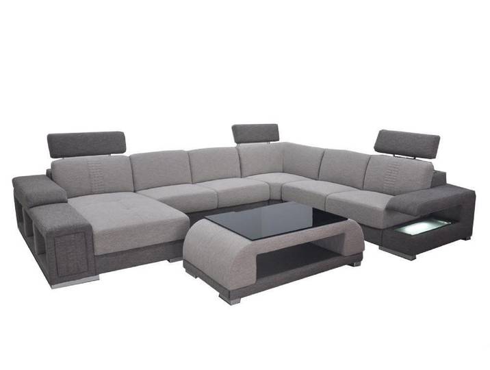 JVmoebel Wohnlandschaft Moderne U-Form Couch aus Textil mit Boxspring-Unterfederung, Made in Europa