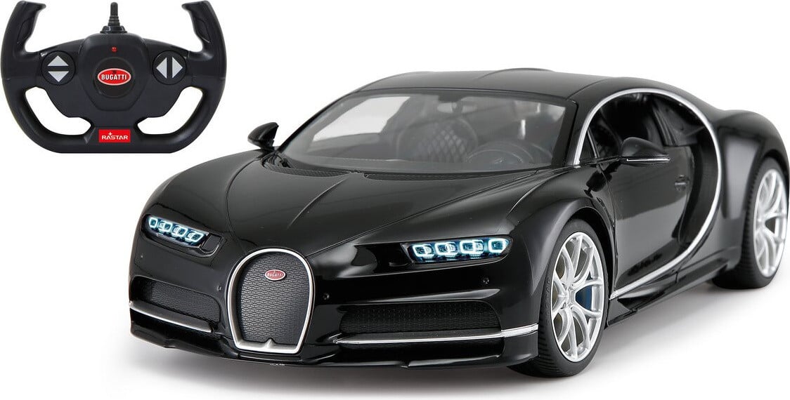 Jamara Germany Bugatti Chiron schaalmodel 1:14 zwart 27MHz