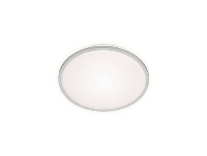 BRILONER Leuchten - LED Deckenleuchte, Deckenlampe inkl. Backlight-Effekt, 15 Watt, 1500 Lumen, 4000 Kelvin, Weiß-Silberfarbig, 280x42mm (DxH), 3046-014
