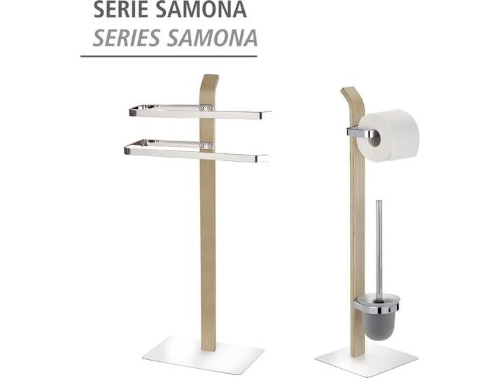 Staande wc-garnituur Samona Nature\, wc-borstelhouder