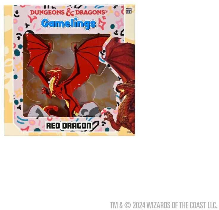 Wiz Kids LLC Dungeons & Dragons Gamelings: Red Dragon by WizKids, Collectible Wooden Token, Ages 6+, Red, 12.7 cm