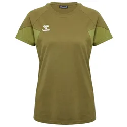 hummel Hmltravel T-Shirt S/S Damen - military olive - XS