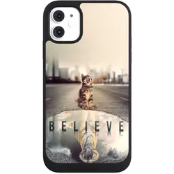 Nivocase Handyhülle für Apple iPhone 11 Hülle NIVOpure Case Schwarz Motivation Tiere Tiger (Apple iPhone 11), Smartphone Hülle, Schwarz