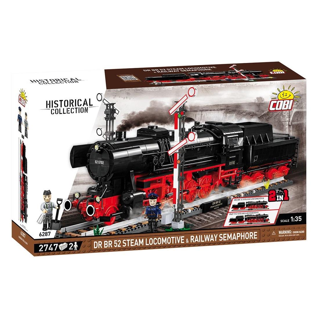 Cobi DR BR 52 Steam Locomotive & Railway Semaphore (Ma?stab 1:35) (COBI-6287)