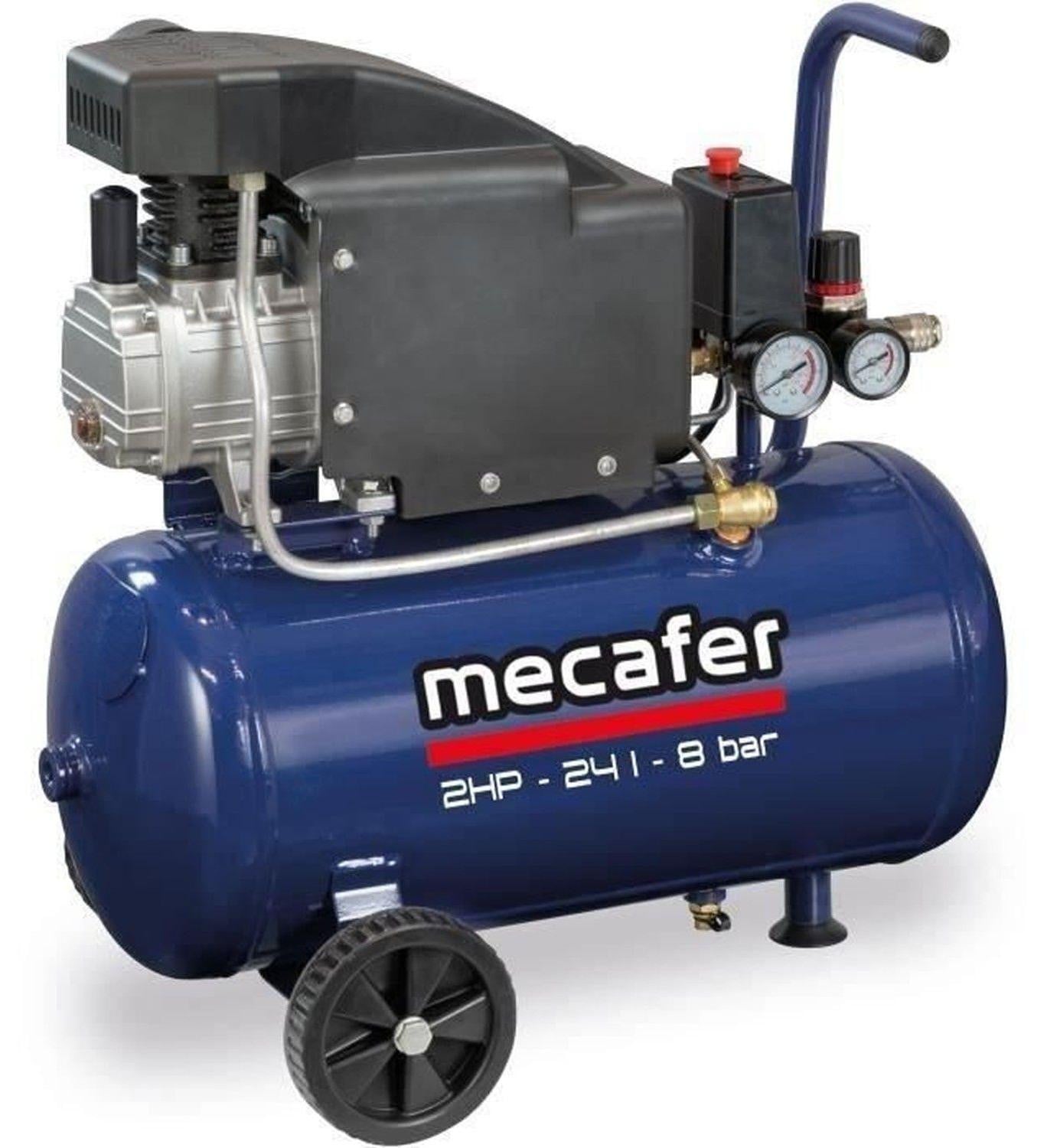 MECAFER Compressor 425793 Blauw 24 liter 2 pk 8 bar