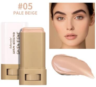 Lush Living Finds Smooth Plumper, Colors Balm Serum Boosted, Foundation Stick, High Coverage, Travel Bronze Makeup color 5