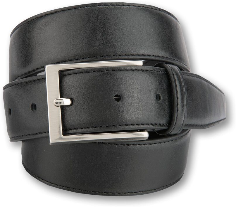 Ledergürtel BERND GÖTZ "Ledergürtel mit getönten Kanten und abgenäht", Herren, Gr. 105, schwarz, Rindsleder, Gürtel Ledergürtel