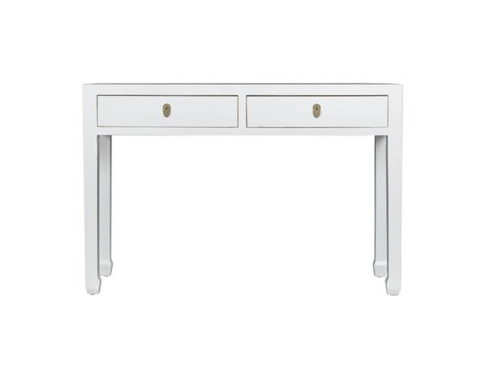 Fine Asianliving Table Console Chinoise Blanc Orientique Collection L 120 x P 35 x H 80 cm