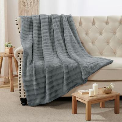 Home Soft Things Derby Double Sided Fauxfur Throw