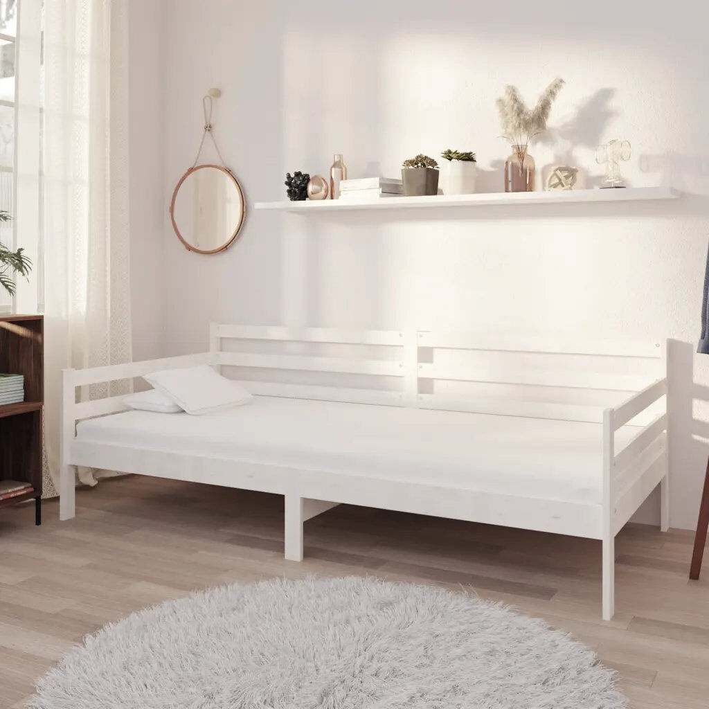 Rosalind Wheeler Annemarie Solid Wood Daybed White 70cm H X 98cm W X 204cm L