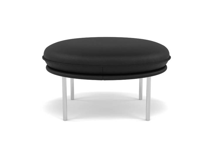 Fogia Tiki-Fußhocker der Elmosoft 99999-polished stainless steel