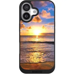 Nivocase Handyhülle für Apple iPhone 17 Hülle NIVOpure Case Schwarz Meer Sonnenuntergang Strand (Apple iPhone 17), Smartphone Hülle, Schwarz