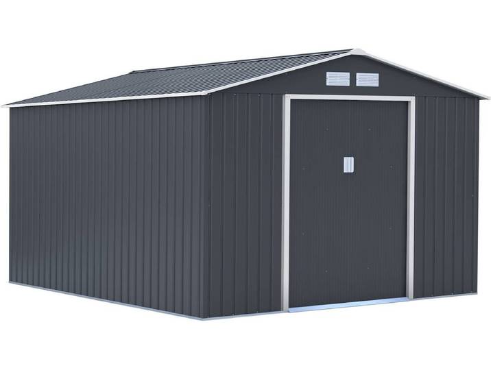 Abri de jardin métal Vegas - 13 m² - Gris