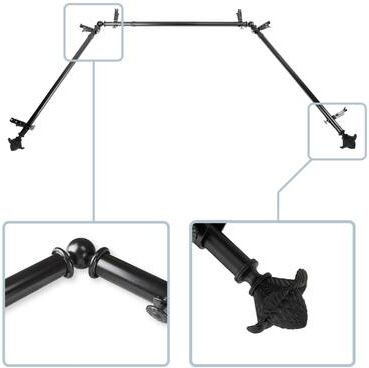 "InStyleDesign Thistle 13/16"" Bay curtain rod 20""-36"", 38""-72"""