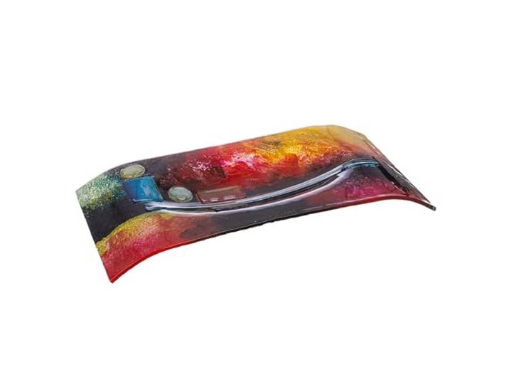 GLAS art Schale Classico - Glas - mehrfarbig, handbemalt - Breite 58cm - Geschenk für Frauen