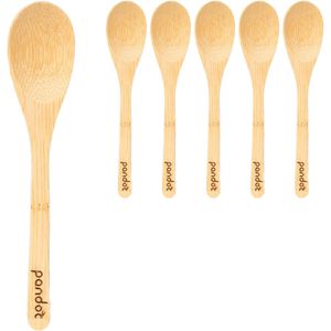 pandoo Esslöffel POBCS005, 18 cm, Bambus, Mehrweglöffel, braun, 5 Stück