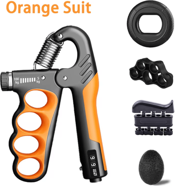 Uplift Curations Grip Strength Hand Exerciser Adjustable Wrist Expander For Hand And Forearm Strength orange 5pcs