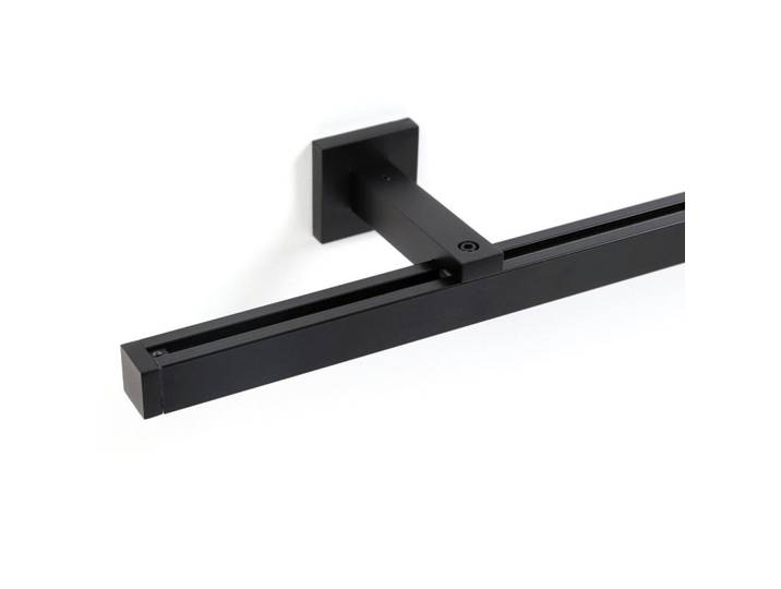 Deco-Raum Gardinenschiene 1-lauf Cube, Schwarz, Metall, 400 cm, Heimtextilien, Vorhänge, Vorhangschienen, Flächenvorhangschienen