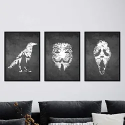 POSTER Set Mit 3 Schwarz-Weiß Set – Vendeta A3 Rahmenlos