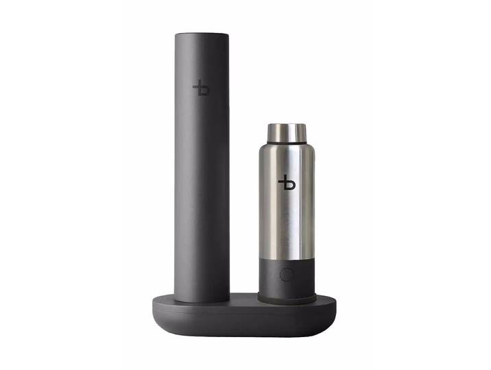 Bottleplus Spark Set Pro Trinkflasche – Wassersprudler – silber