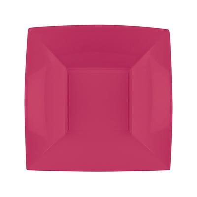 MONOUSO - Wiederverwendbare Robuste Teller Flach Koralle "Nice" PP 18cm (25 Stück)